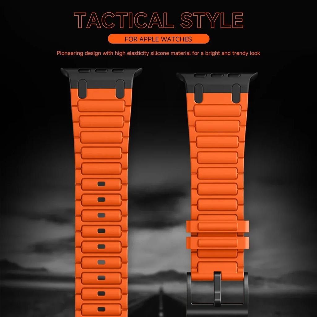 Silicone Strap for Apple Watch Band Ultra 2 49mm 46mm 44mm 45mm 42mm 41mm 40mm 38mm for Iwatch Series 10 9 8 7 6 5 4 3 2 1se