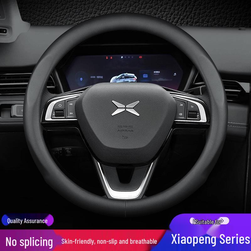 Genuine Leather Steering Wheel Cover for 2022 Xiaopeng P7/P5/G3i - Slim, Stylish, and Durable