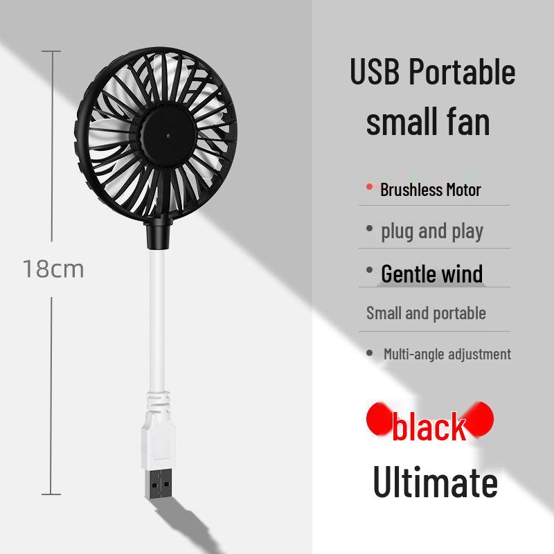 Portable USB Handheld Fan: Silent, Mini, and Power Bank-Compatible for Office, Dorm, and Outdoor Use