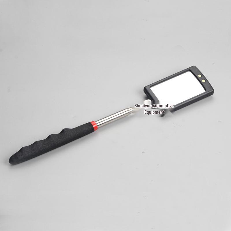 Retractable LED Inspection Mirror with Square Mirror for Undercarriage and Rearview Checks