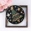 Christmas Tree Stamped Cross Stitch Embroidery Kits with Hoop Cloth Color Thread