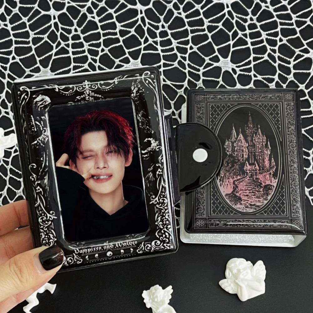 

PVC Card Album Gothic Dark Style Idol Card Collect Book Mini Photocard Binder Unisex