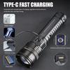 10000LM LED White Laser Built-in Battery Flash Light Emergency Spotlights 5km Most Powerful Led Flashlights Tactical Lights