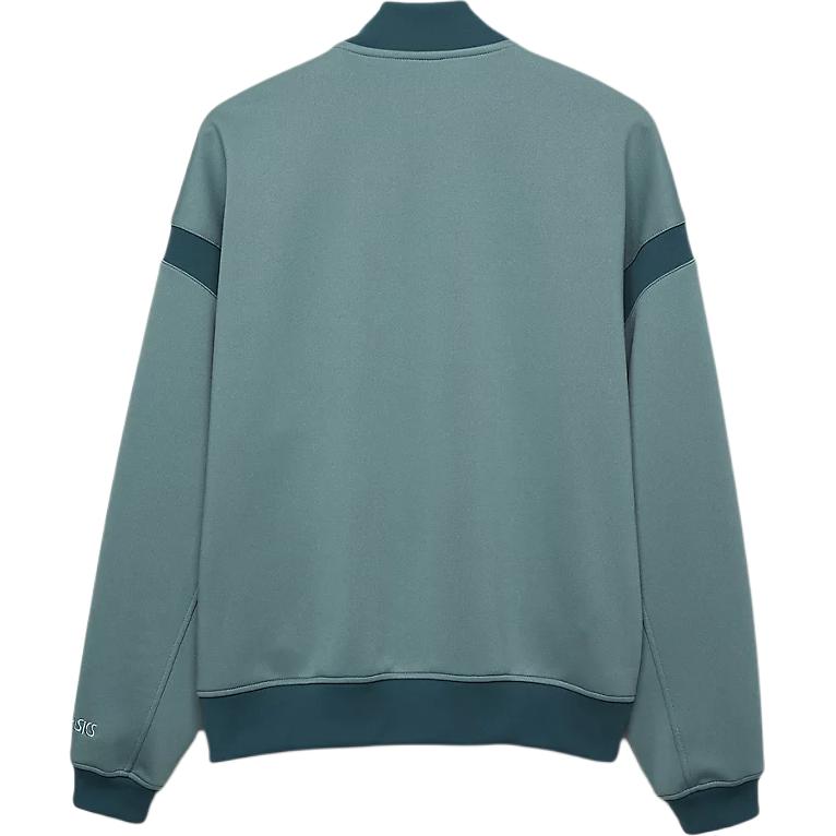 Asics Aw24 Knit Varsity Sportstyle Series Single-Breasted Casual Sports Comfortable Long Sleeve Jacket Unisex Jacket Aqua 2203A284-300