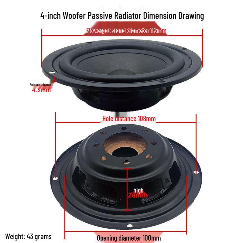 Fake Horn Bass Radiator: 4/5/6.5/8/10 Inch Passive Speaker Diaphragm