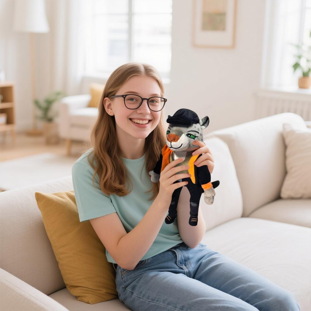 Roztomilá plyšová panenka jako dárek kreslená dětská hadrová panenka