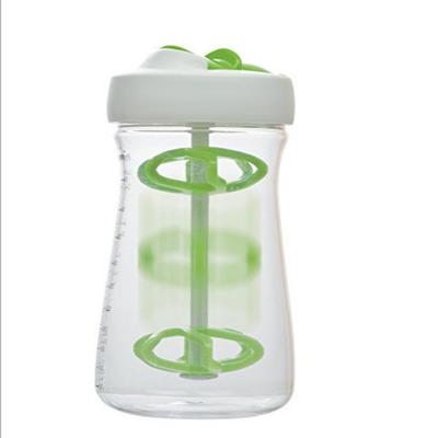 Botella de Aderezo para Ensalada de 500 ml Sin Fugas Libre de BPA Taza de Agitación en Espiral Manual Contenedor Agitador de Aderezo para Ensalada Verde Cocina