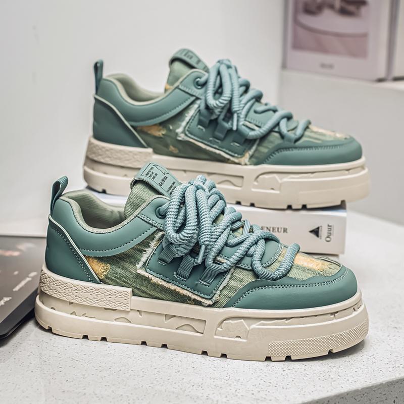 

Men Casual Vulcanized Shoes Sneakers Student Shoes Men Skateboarding Shoes Canvas Comfortable Thick Bottom Platform Shoes 41