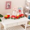 1:12 Dollhouse Miniature Train Christmas Snowflake Small Train Model Carriages Toy Kids Pretend Play Toy Doll House Accessories
