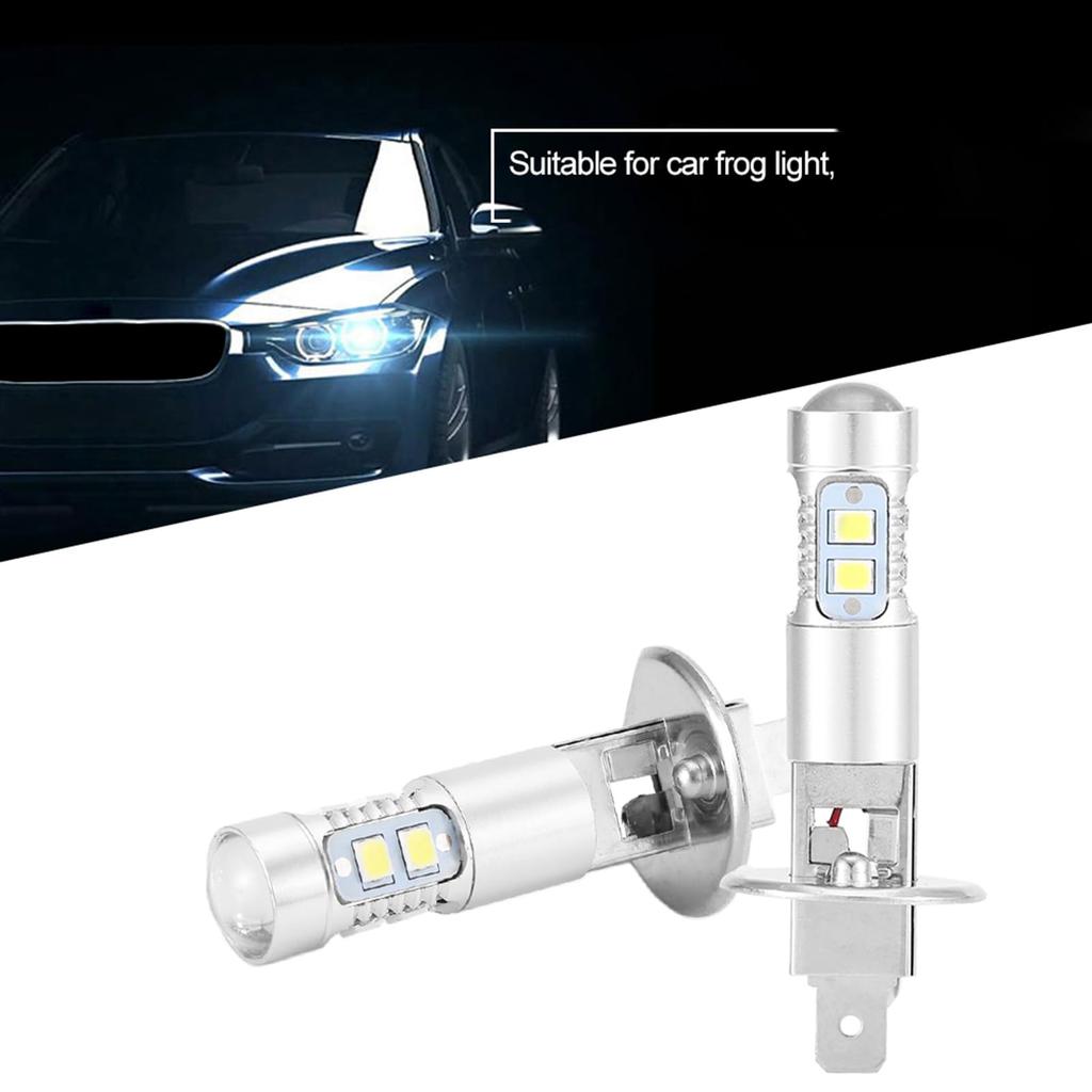 KIMISS Headlamp Bulbs, 2x H1 6000K Super White 100W LED Headlight Bulbs