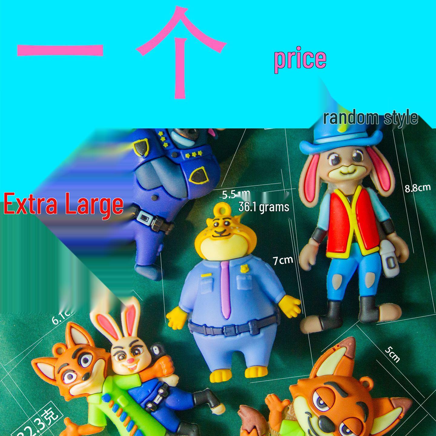 Judy & Nick Zootopia Soft Rubber Figure Toy - Trendy PVC Blind Bag Gift
