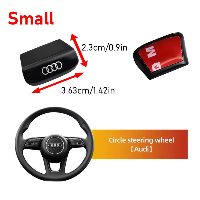 For Audi RS3 1Pc 3D Metal Car Steering Wheel Badge Logo Emblem Sticker For Audi A7 A3 A4 A6 A5 Q5 A1 Q7 Q3 Q4 TT SQ5 RSQ3 RS Q8 S3 S4 RS5 RS6