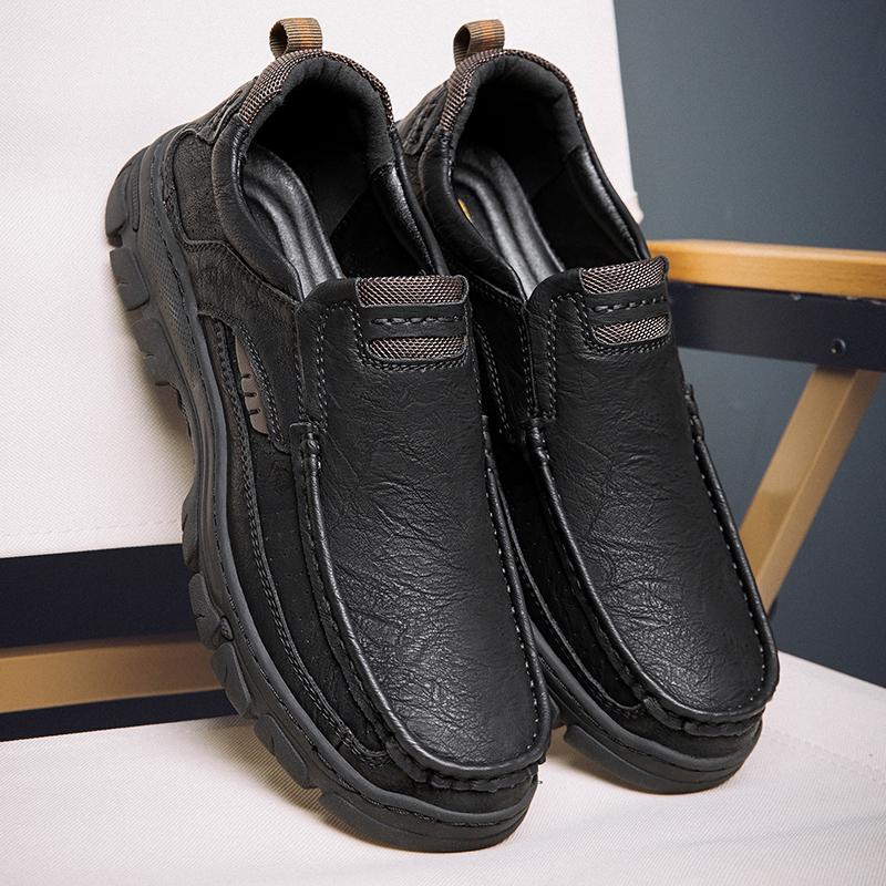 

2026 Men s Casual Fashion Anti slip Plus Sports Shoes Comfortable Walking Adult Splicing Non woven Breathable Boat Shoes 46 чорний