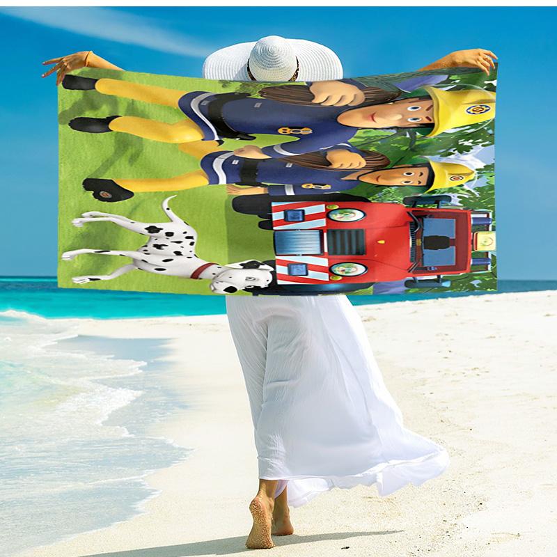 1pc Fire Brigade Adventure beach towel,quick drying absorbent beach towel,outdoor sports swimming beach towel,Soft and comfortable Y72838