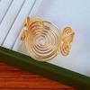 Metal Alloy Women's Spiral Open Cuff Bracelet Irregular Cuff Arm Ring  Jewelry Gifts