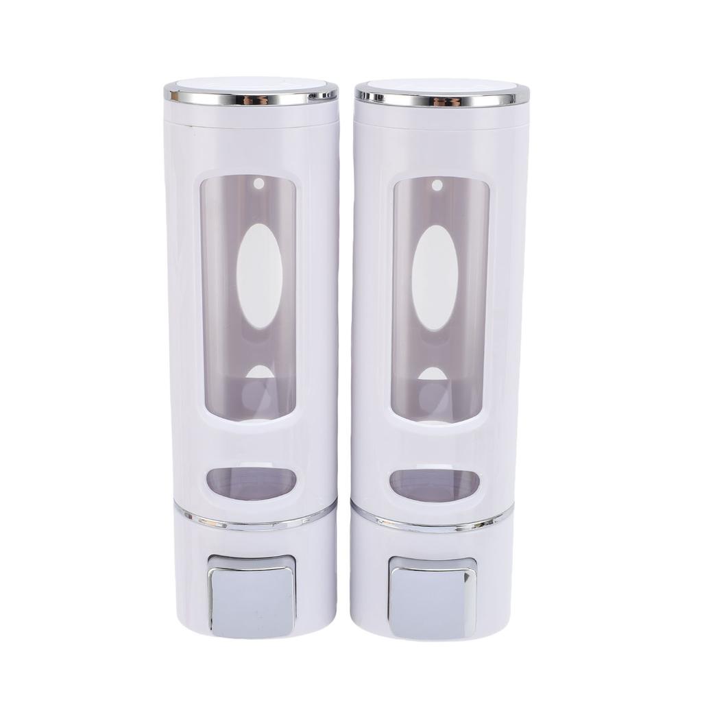 Shampoo Conditioner Dispenser Punchless Wall Mounted 2 Chamber Soap Dispenser for Bathroom Hotel Hospital