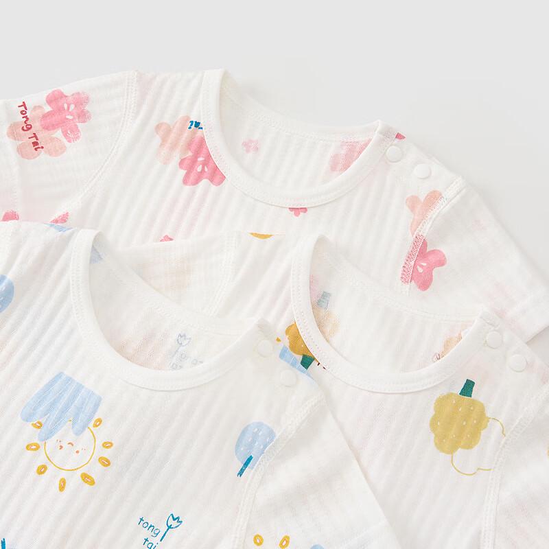 TONGTAI Baby Summer Short Sleeve Cotton Bodysuit