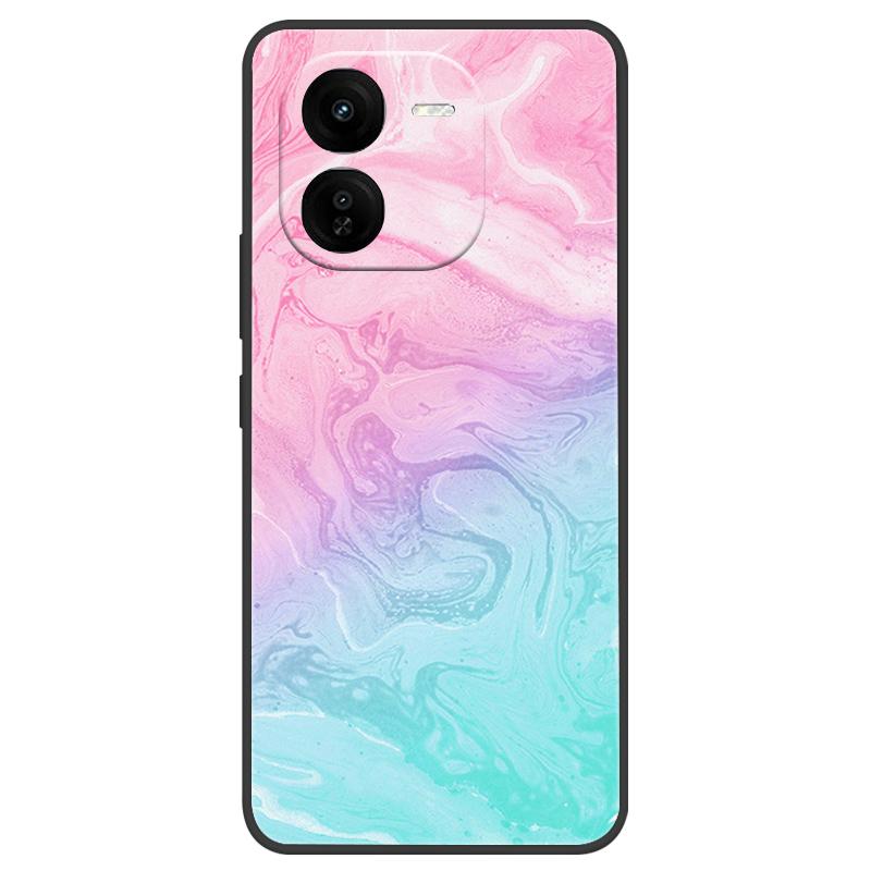 For Vivo IQOO Z9x Case Silicone Luxury Space Soft Bumper for Vivo IQOO Z9 Turbo Phone Cover TPU Funda For IQOOZ9 Turbo Fashion