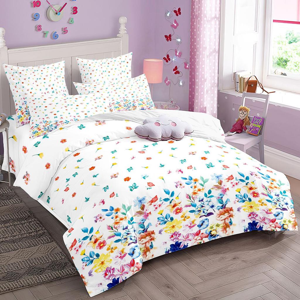 2/3pcs bedding set Digital Print Comfortable Duvet Cover for Home Bedroom Decoration, 1 Duvet Cover and 2pillowcase with Zippers