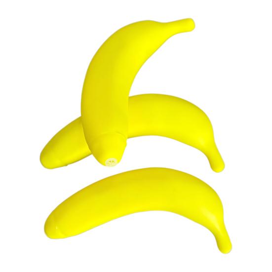 Falsche Banane Hundespielzeug zur Linderung von Langeweile und Angst Quietschendes Obst Interaktives Spielzeug Bissfest Welpen Zahnen Reinigungsspielzeug Haustier