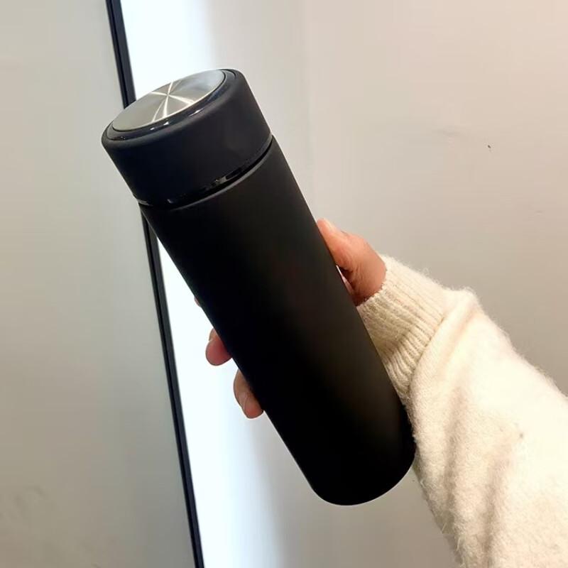 Shangqi 316 Stainless Steel Smart Black Temperature Display Vacuum Flask - 500ml, 2-Pack