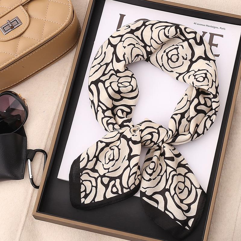 Paisley Patchwork Cotton & Linen Square Scarf for Women - Silk Neck Tie for Shirts, Suits & Waist - Spring/Summer Fashion Accessory