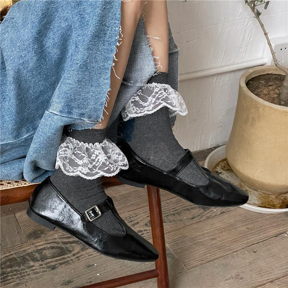 Fashion Women Stockings Cotton Knitting Solid Color Knee Socks College Style School Girls Black White Long Socks Stocking