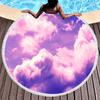Pastel Aesthetics Round Beach Towel,Absorbent Quick Dry Sand Free Lightweight Travel Camping Bath Towels,Round Throw Blanket