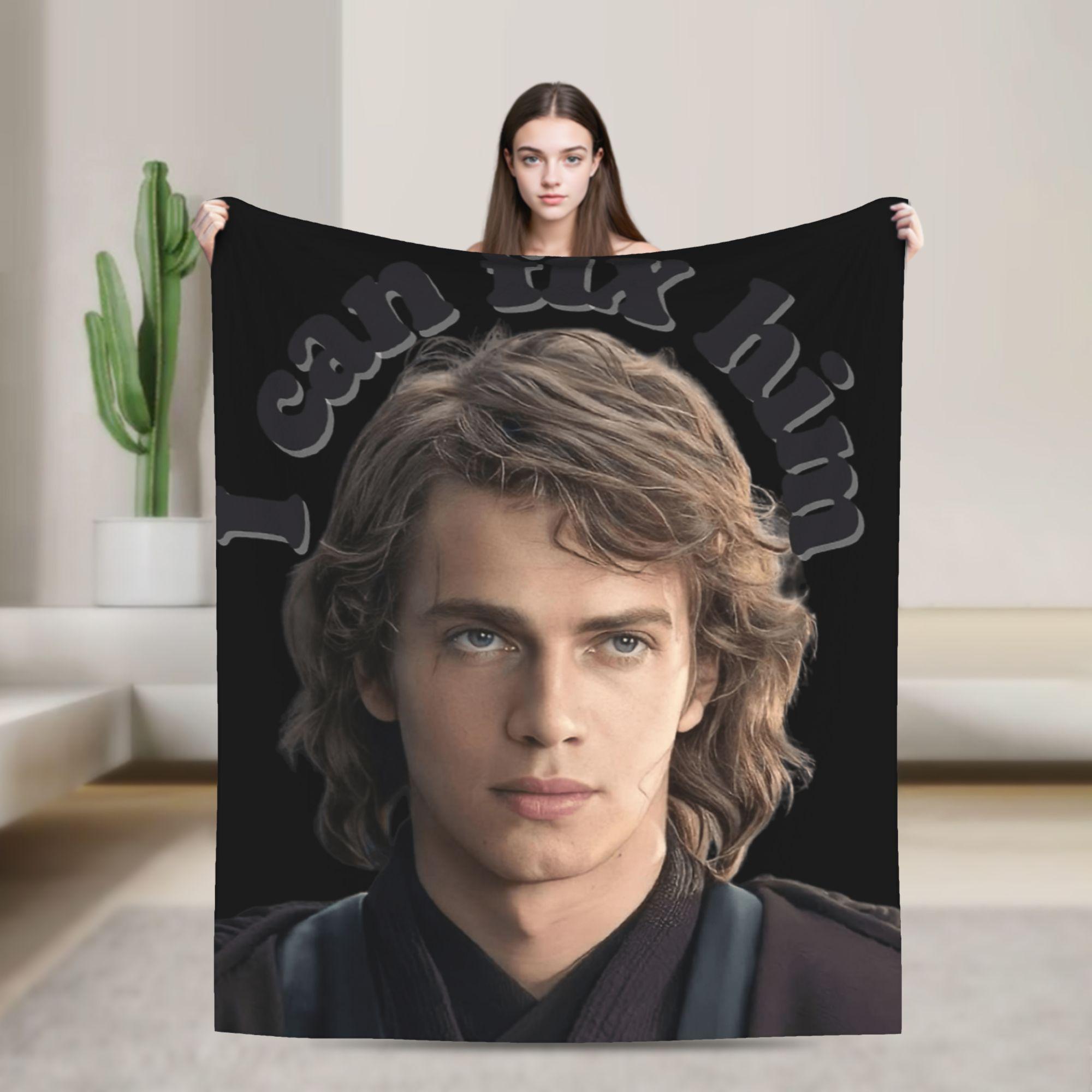 I can fix him Anakin Skywalker meme Blankets Super Soft Plush Bedding Throws For Couch Chair Sofa Bed Flannel Bedspread Cover 75X95CM