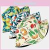 Tropical Fruit Patterned Colorful Basin Hat Reversible Wear Outdoor Protect Sun