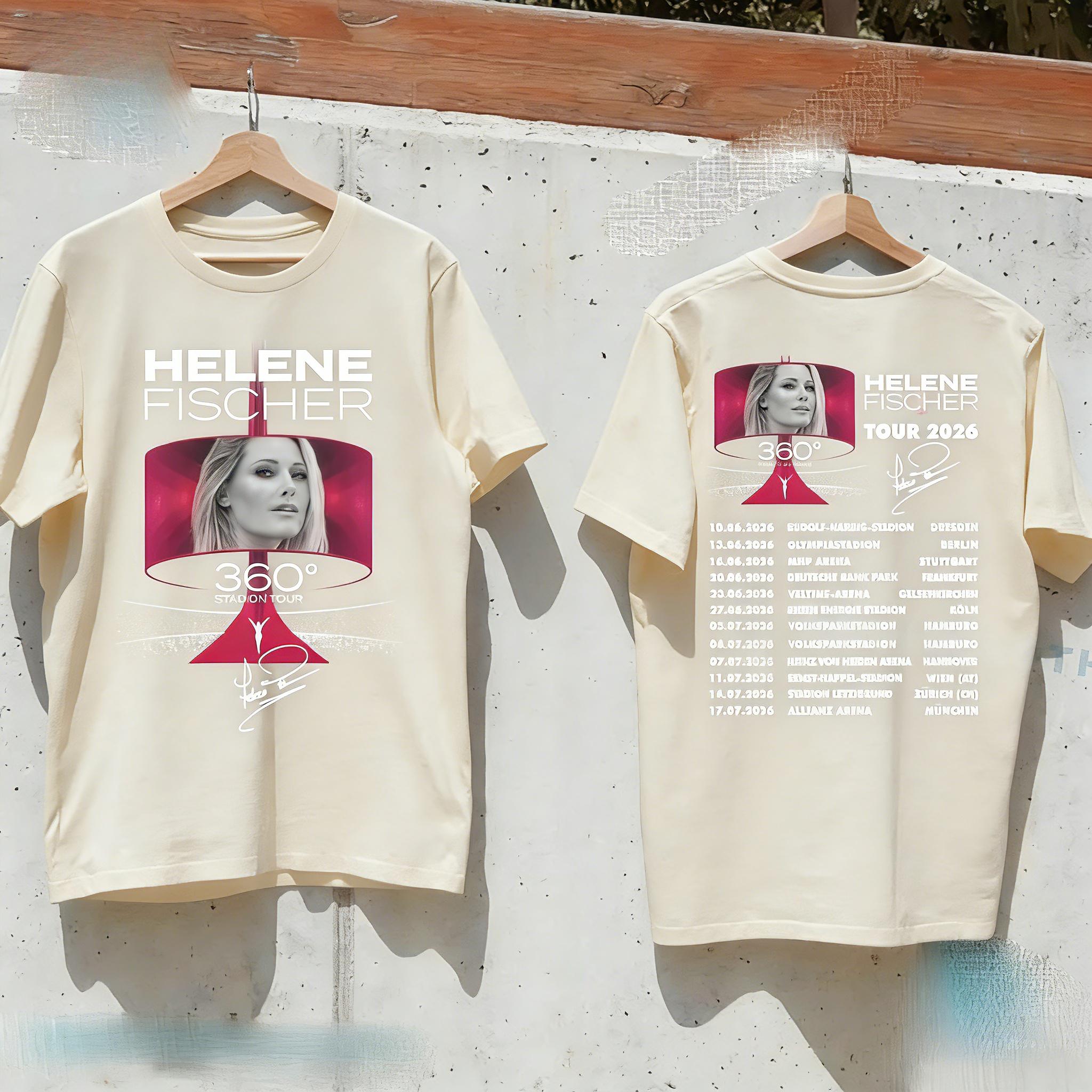 

Helene Fischer 360° Stadium Tour 2026 Tshirt Fans Gift for The Band Colorful Streetwear Style of Music Y2k Ins L