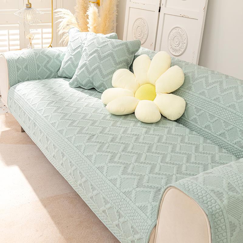 Sofakissen aus reiner Baumwolle, doppelseitig, für alle Jahreszeiten, schlicht, rutschfest, nordisch, frisch, Sitzkissen, Stoffbezug, Stoffbezug