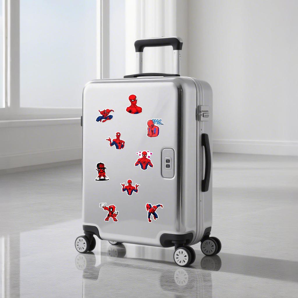 50pcs Spider-Man Stickers for Luggage, Laptop, Skateboard, Water Cup, and More