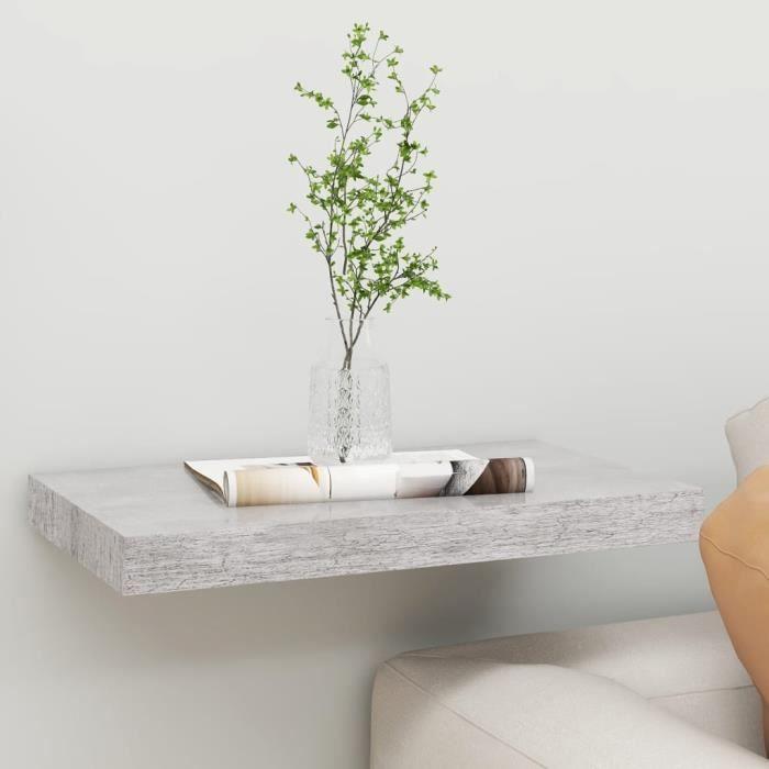 VidaXL Étagère murale flottante Gris béton 40x23x3,8 cm MDF