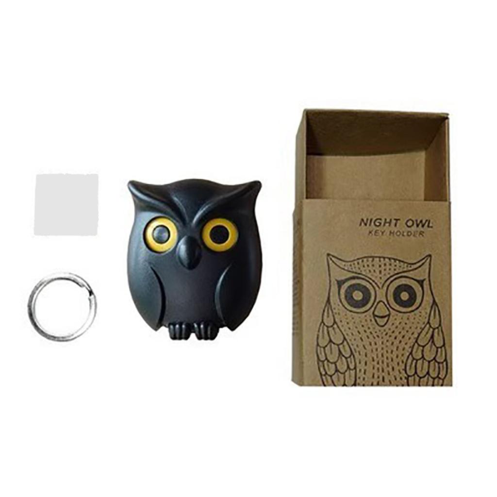 Magnetic Owl Key Holder for Refrigerator and Wall No Drilling Required Decorative Key Ring Organizer for Home Office Entryway Storage