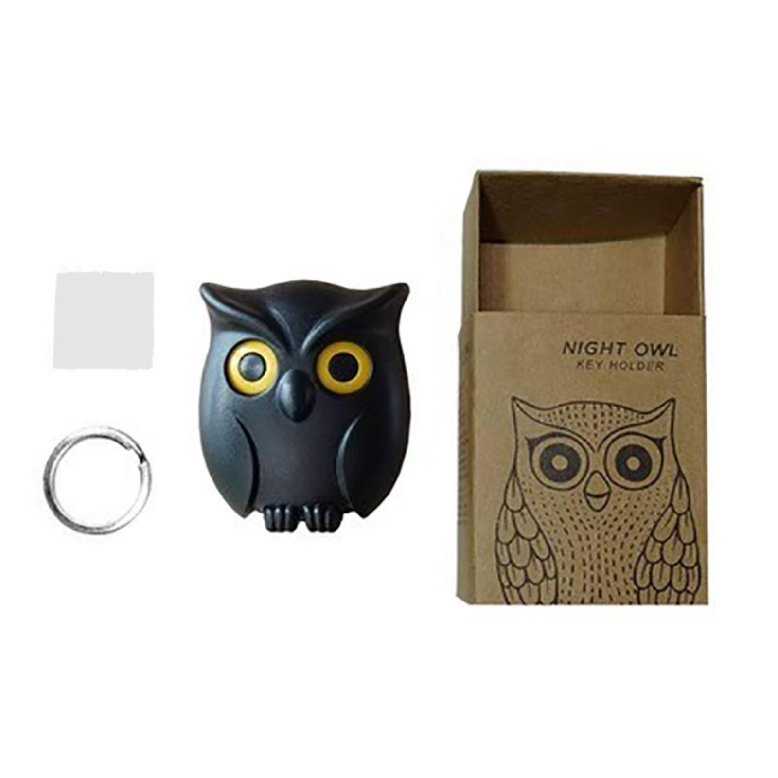 

Magnetic Owl Key Holder for Refrigerator and Wall No Drilling Required Decorative Key Ring Organizer for Home Office Entryway Storage One Size чорний
