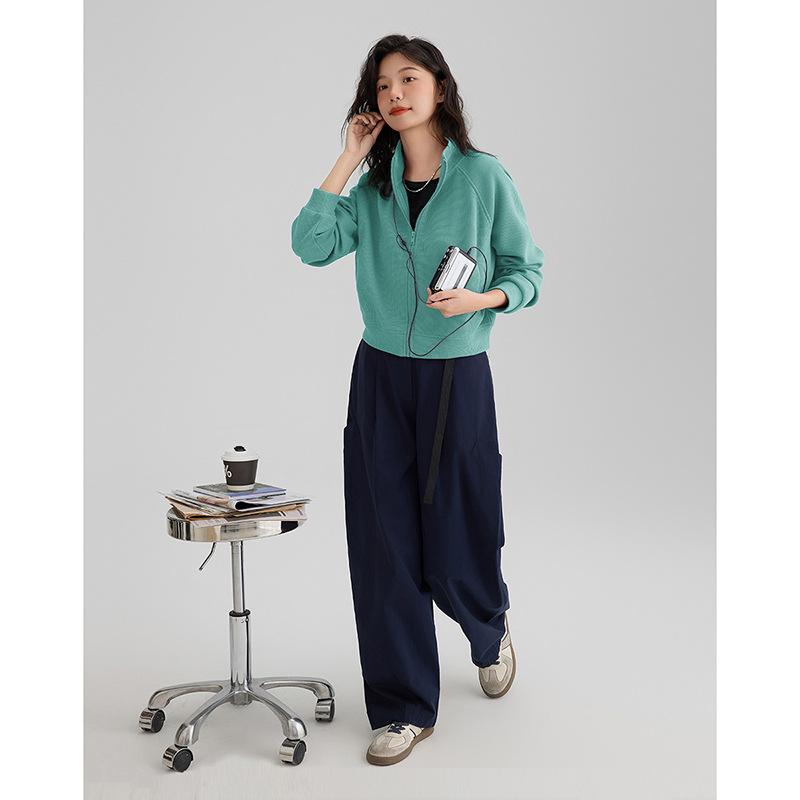 

Свободная куртка с воротником-стойкой, весна-осень, Dopamine, привлекающая внимание расцветка, простая базовая вафельная куртка для женщин 2XL