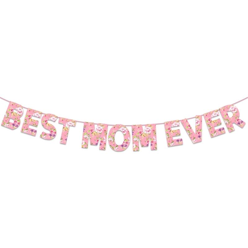 Happy Mother's Day Flag Mothers Day Party Decoration Bunting for Women Happy Mother's Day Celebration Flag Supplies