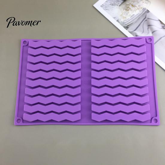 Family Friendly Baking Gadget Silicone Chocolate Mold, 20 Cavities Non-stick Flexible Tray, Heat Resistant Reusable Snack Bar Maker Food-grade