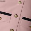 ZANZEA Women Long Sleeve Blouse and A-line Skirts Casual Two Piece Suit Sets