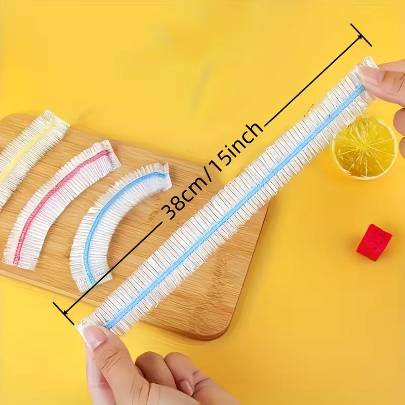Reusable Elastic Bowl Covers Food Grade Plastic Fresh Keeping Film Stretch Food Covers for Kitchen Food Storage Meal Prep
