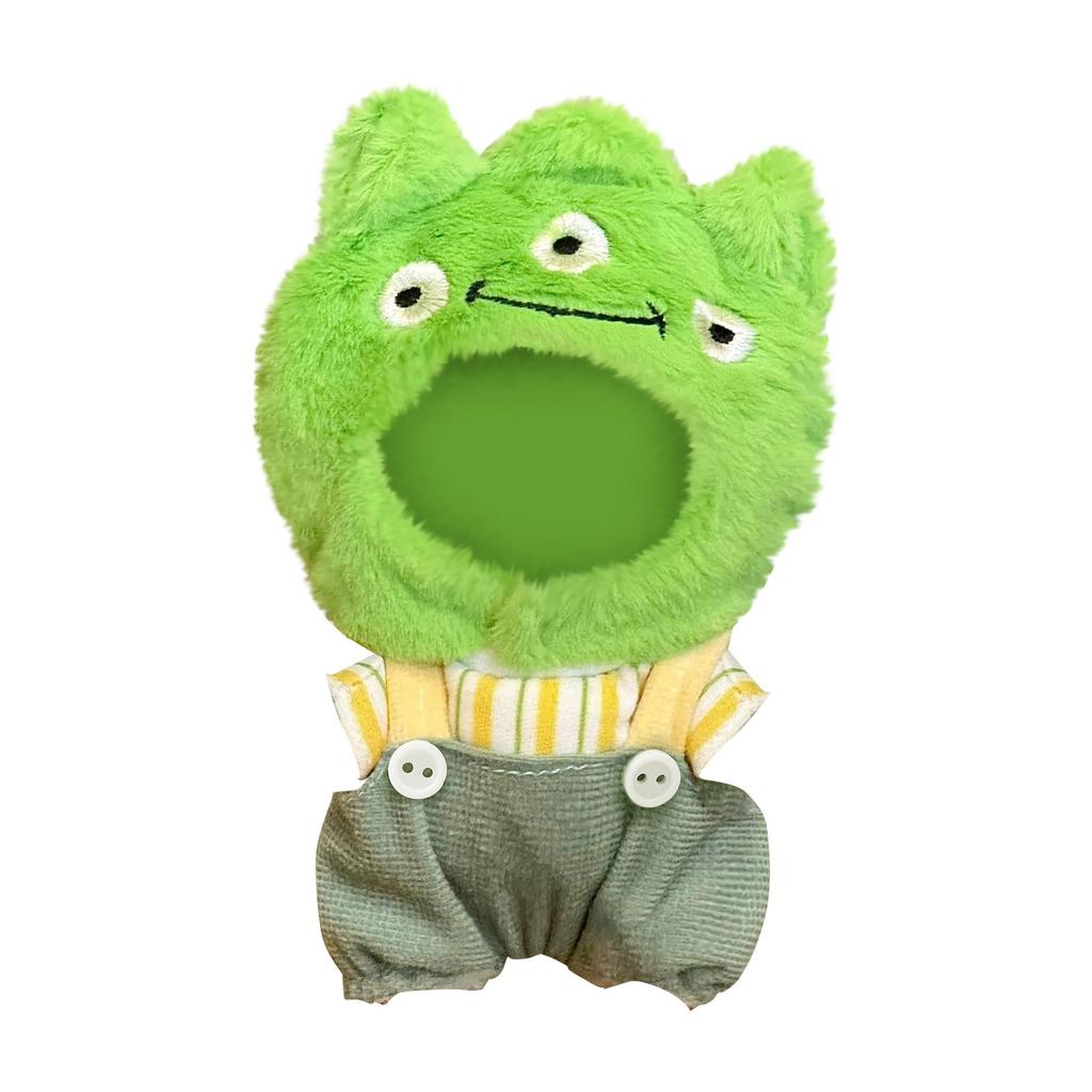 Doll Cloth Pendant Dress Bow Plaid Scarf Set  Plush Doll Dress