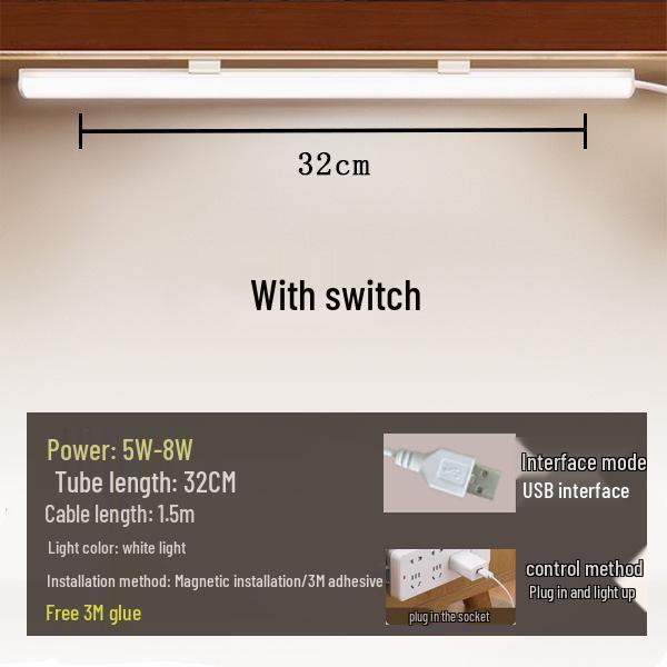 Modern Minimalist LED Desk and Ceiling Lamp - Dimmable, Color-Changing, Perfect for Student Dorms