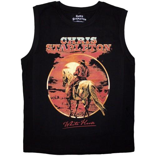Chris Stapleton Unisex Erwachsener Weißes Pferd Tanktop