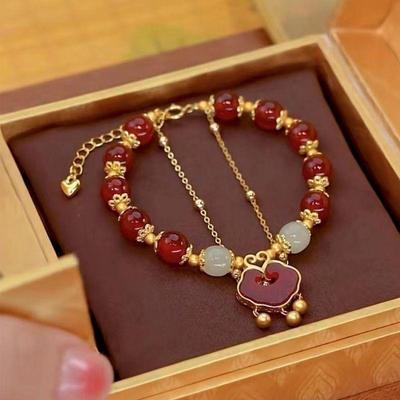 Bracciale Lucchetto della Pace Ruyi: Elegante design Nuvola Fortunata per Donna - Regalo di Compleanno Perfetto