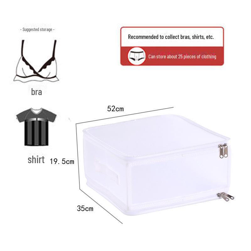 Durable Transparent Foldable Storage Box for Cosmetics, Books, Toys, Clothing
