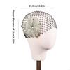 Retro Rhinestones Flower Net Hat Hollow DIY Bridal Headdress Black Handmade Wedding Headwear