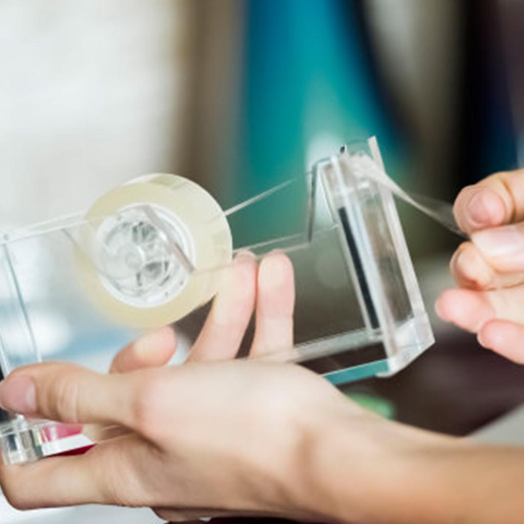 12 Rollen transparentes Klebeband zum Abrollen, leicht von Hand abreißbar, ideal zum Verpacken von Büro-, Schul- und Haushaltsartikeln