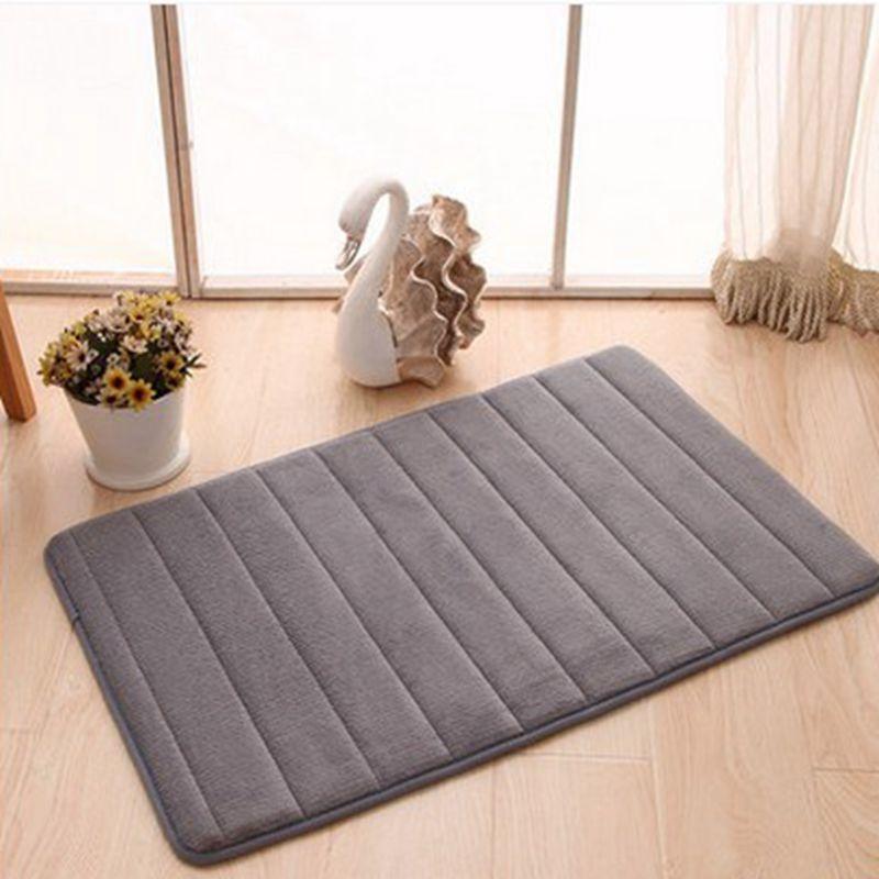 

Коврик из пены с эффектом памяти из микрофибры Абсорбирующий нескользящий коврик для ванной комнаты для душа Нескользящий ковер 40*60CM серый