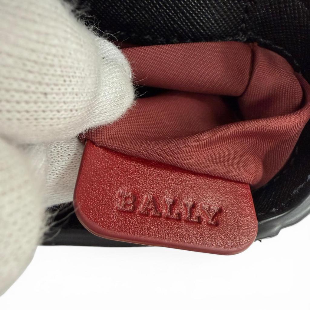 Ausgezeichnete BALLY Umhängetasche Seliah Logo Metall Kette Leder schwarz Leder Damen Gebraucht